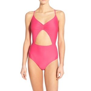 BP pink one piece cut out swimsuit sz Small